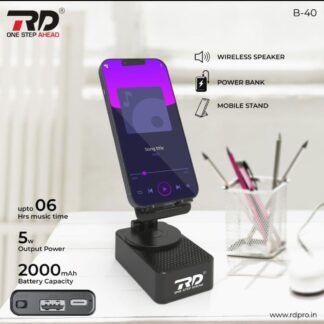 3 in 1 - Mobile stand, Wireless speaker, Power bank